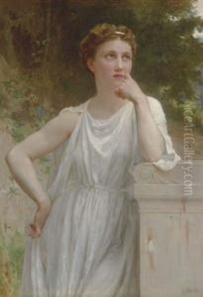 A Wistful Moment Oil Painting by Guillaume Seignac