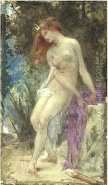 Diana At Her Bath Oil Painting by Guillaume Seignac