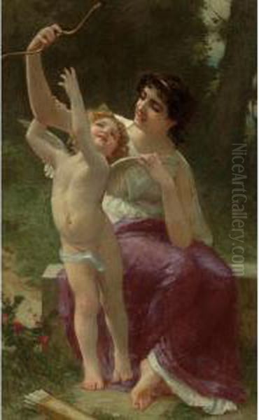 Venus And Cupid Oil Painting by Guillaume Seignac