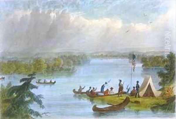 Lake Itsaca Oil Painting by Eastman, Captain Seth