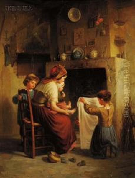 The Young Mother Oil Painting by Paul Seignac