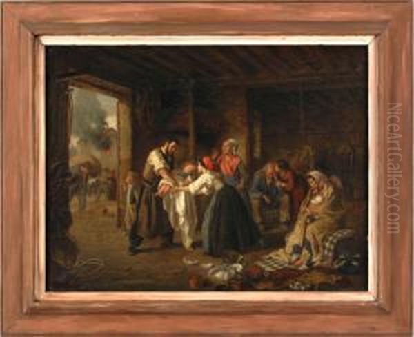 Scene With Figures Oil Painting by Paul Seignac