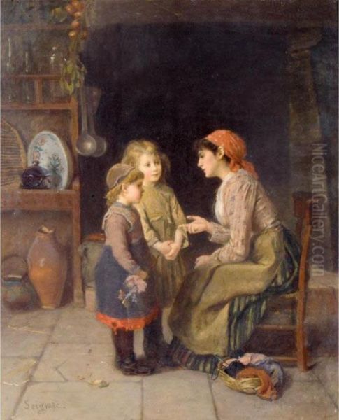 La Reprimande Oil Painting by Paul Seignac