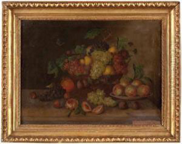 Fruchtestillleben Oil Painting by Georg Seitz