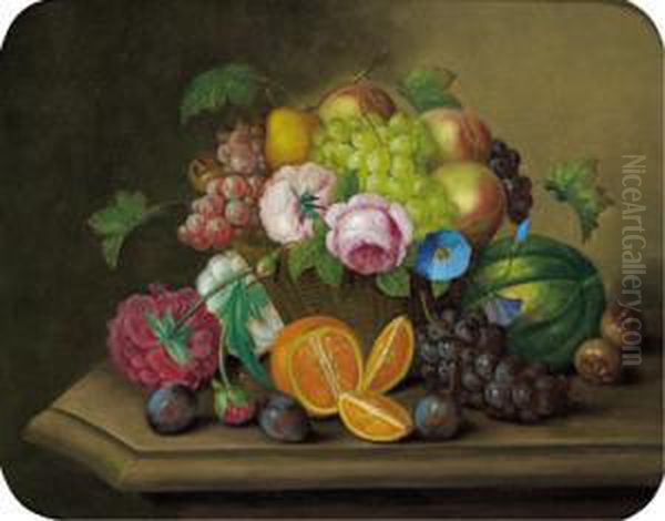 Fruchtestilleben Oil Painting by Georg Seitz