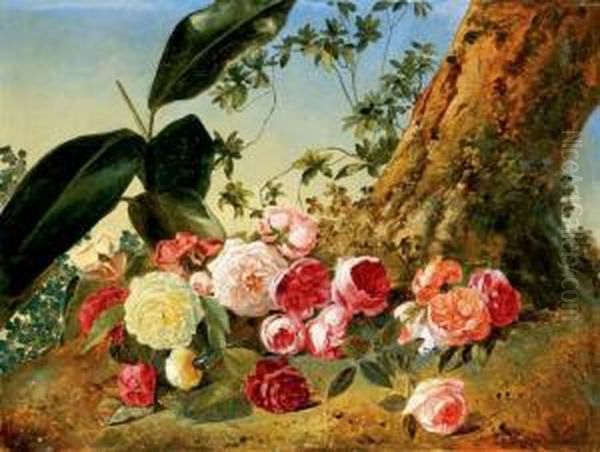 Roses Oil Painting by Georg Seitz