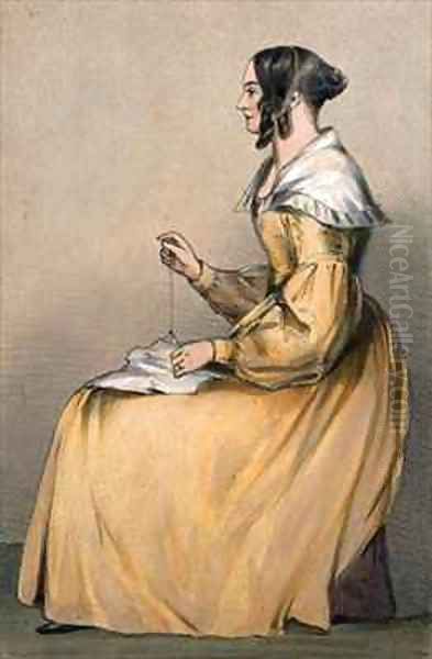 Mrs Eyre Oil Painting by Lieutenant Vincent Eyre