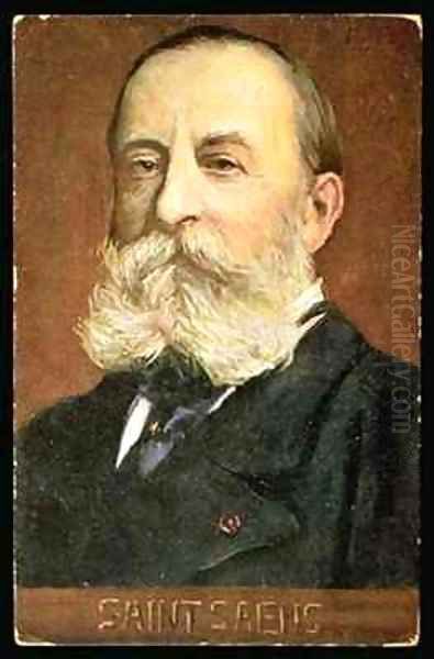 Portrait of Camille Saint Saens French composer Oil Painting by Albert Eichhorn