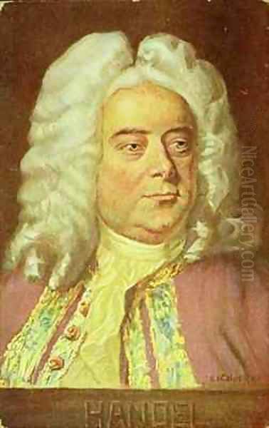 Portrait of George Frederick Handel 1685-1759 Oil Painting by Albert Eichhorn