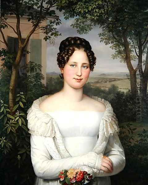 Portrait of Frau Horstmann Oil Painting by August von der Embde