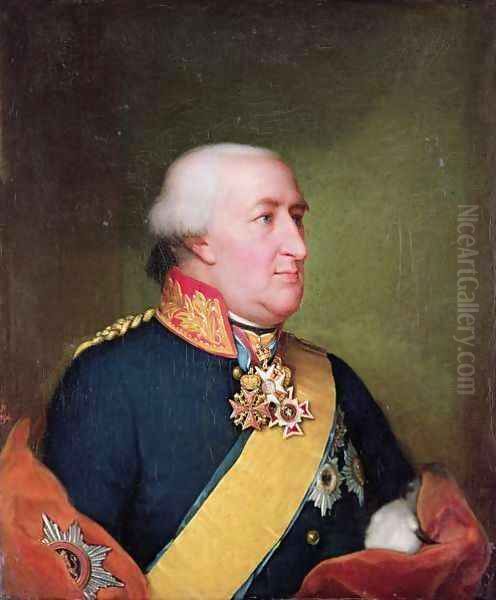 Elector Wilhelm I von Hessen Kassel 1743-1821 Oil Painting by August von der Embde