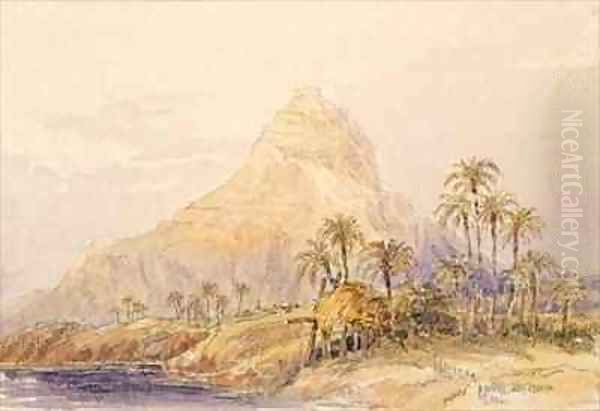 Extinct volcano between El Deir and Abu Simbel Egypt Oil Painting by Arthur Sherwood Edwards