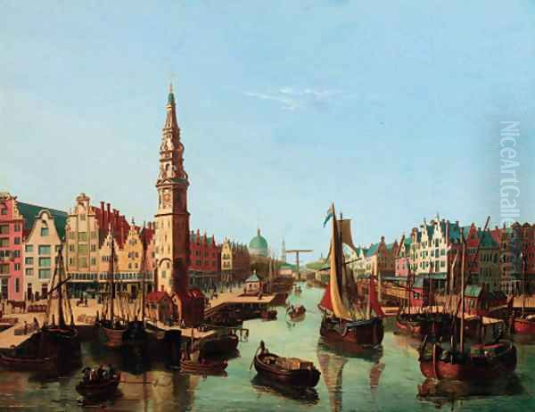 Amsterdam, Holland Oil Painting by Joseph F. Ellis