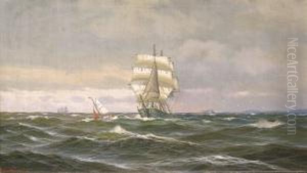 Vitorlasok A Tengeren Oil Painting by Conrad Selmyhr