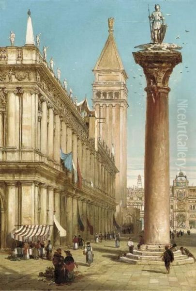 The Piazzetta Oil Painting by Henry Courtney Selous