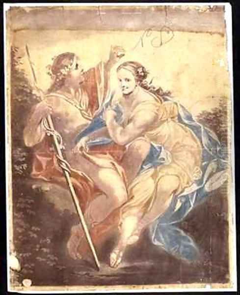 Venus and Adonis Oil Painting by Francis Eginton