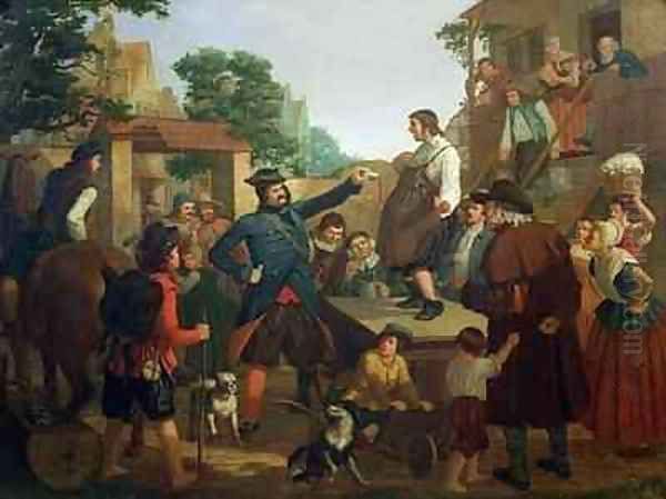 Peter Stuyvesant and the Cobbler Oil Painting by John Whetten Ehninger