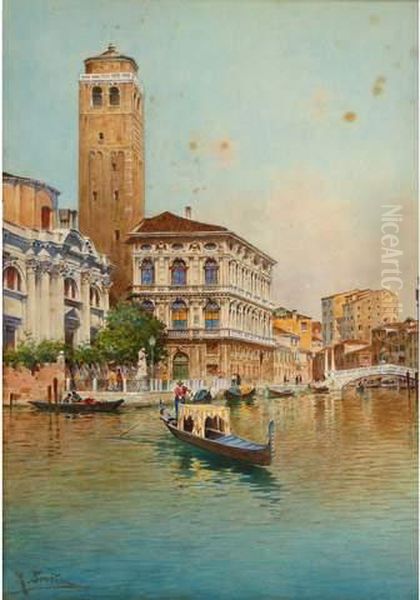 Venise Oil Painting by Rafael Senet y Perez