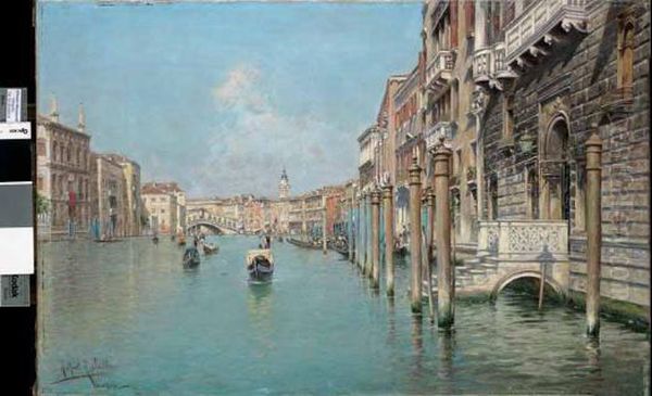 Canal Grande Oil Painting by Rafael Senet y Perez