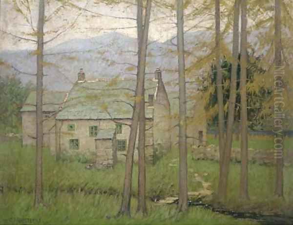 A woodland cottage Oil Painting by Charles Herbert Eastlake