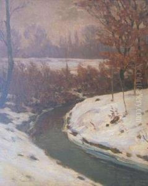 Winter Landscape Oil Painting by Mark Senior