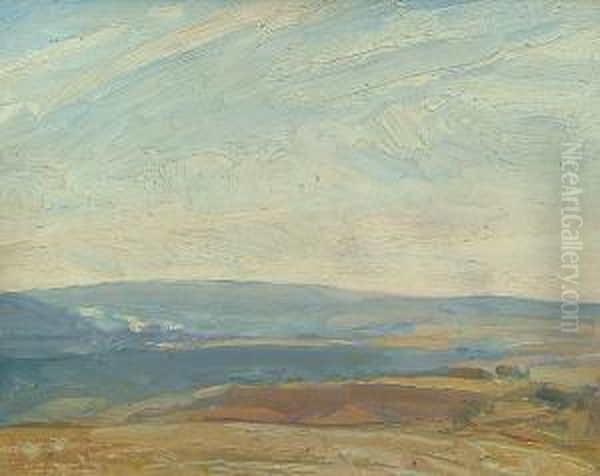 An Extensive Moorland Landscape Oil Painting by Mark Senior