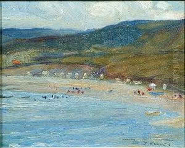 A View Of Runswick Bay Oil Painting by Mark Senior