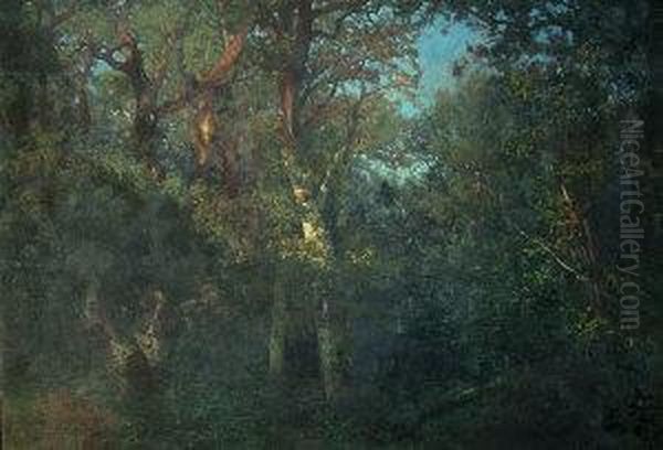 Woodland Scene Oil Painting by Pietro Senno