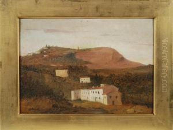 Colline Toscane Oil Painting by Raffaello Sernesi