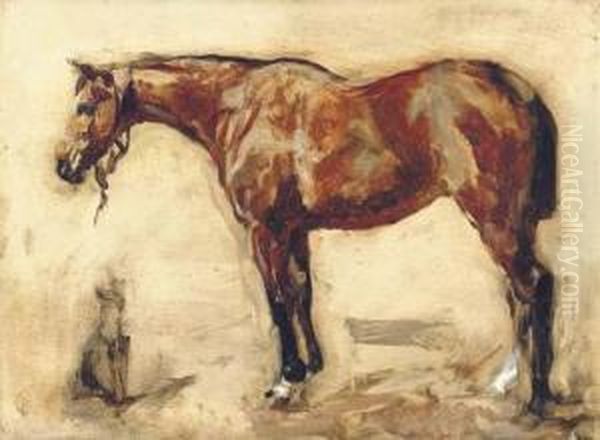 Study Of A Horse Oil Painting by Valentin Aleksandrovich Serov