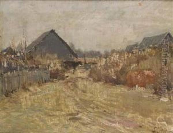 Study Of A Russian Farm Oil Painting by Valentin Aleksandrovich Serov