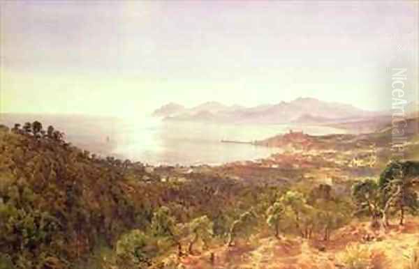 Cannes and the Esterels Oil Painting by Bernard Walter Evans