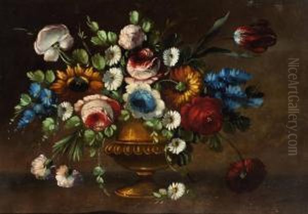 Fiori Oil Painting by Luigi Serralunga