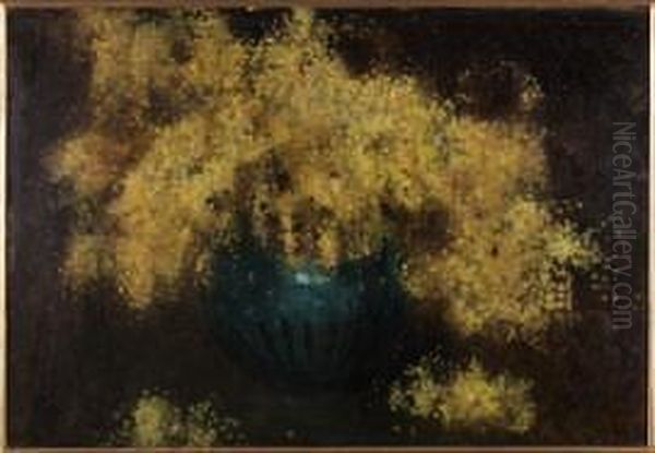 Mimose Oil Painting by Luigi Serralunga