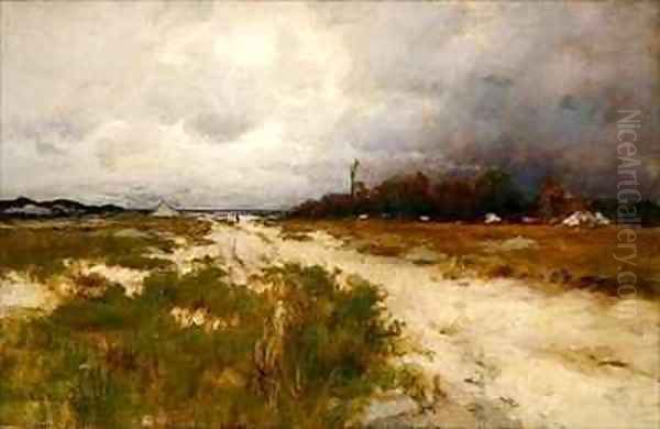 Coast Landscape Dunes and Wind Oil Painting by Robert Eichelberger