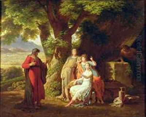 Moses and the Daughters of Jethro Oil Painting by Sir Charles Lock Eastlake