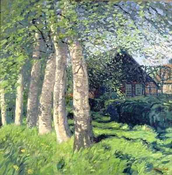 Spring in Worpswede Oil Painting by Hans am Ende