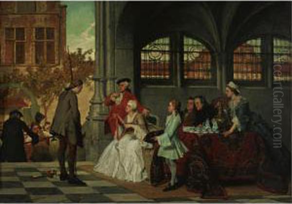 The Prize Winner Oil Painting by Auguste Serrure