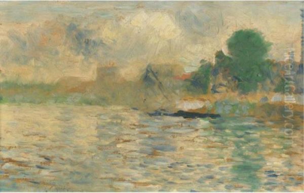 Berge De La Seine Oil Painting by Georges Seurat