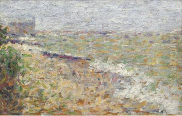 Le Mouillage A Grandcamp Oil Painting by Georges Seurat