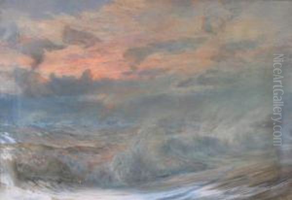 Winter Sea Oil Painting by Arthur Severn