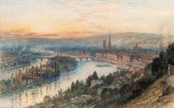 Rouen, France Oil Painting by Arthur Severn