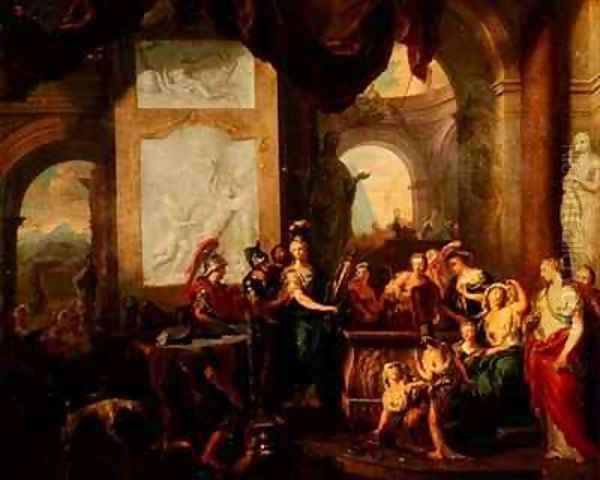 The Departure of Aeneas Oil Painting by Ottmar, the Younger Elliger