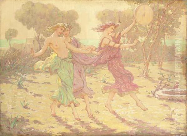 Aerial Nymphs Oil Painting by Robert Sewell Van Vorst