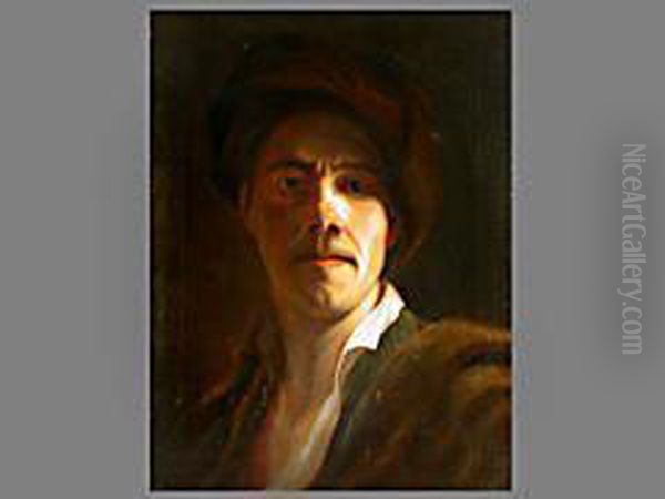 Selbstportrait Oil Painting by Christian Seybold