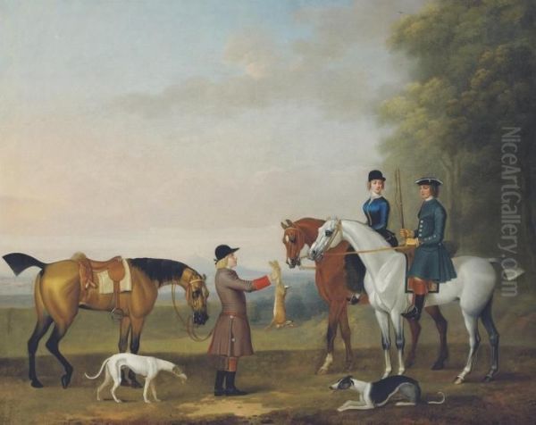 A Coursing Scene Oil Painting by James Seymour