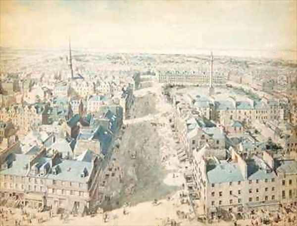 North View from Scott Monument Oil Painting by Joseph Woodfall Ebsworth