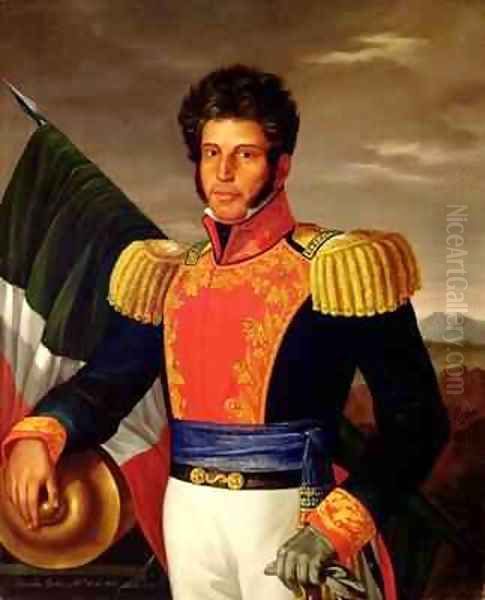 Vicente Guerrero 1783-1831 Oil Painting by Anacleto Escutia