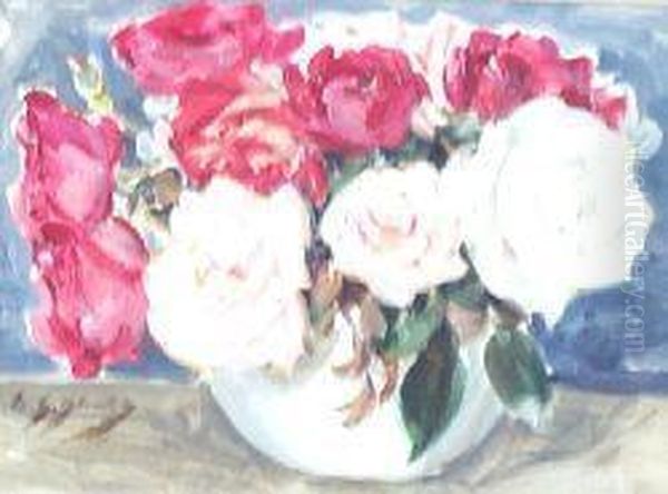 Still Life Of Roses by William Somerville Shanks