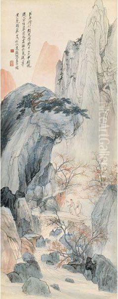 Mt. Huang Oil Painting by Zhang Shanzi